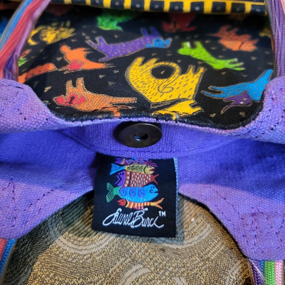 Laurel Burch Dog Print Handbag Purse - Picture 5 of 5